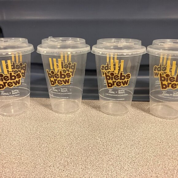 Justin Bieber Tim Horton Cups - Picture 1 of 4